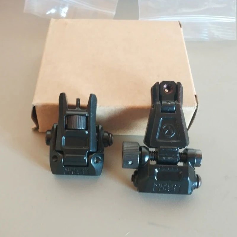 Alça Mira Aeg Flip-up Rifle Airsoft Tátic Mbuspro 20mm Polimero - Imagem 4