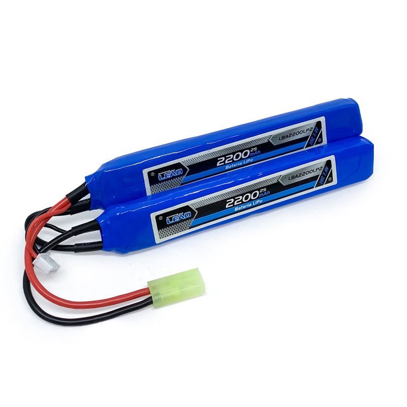 Bateria Lipo Ultra 7.4V 2S 2 pack 2200mAh 20C a 40C Airsoft