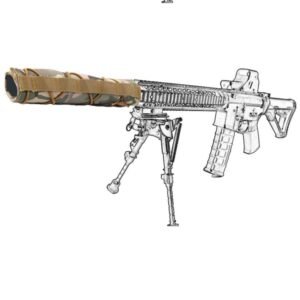 Capa Protetora Supressor Acessório Aeg Rifle Multicam