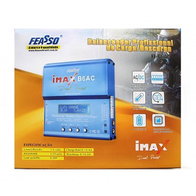 B6AC Carregador Imax Balanceador de Carga Feasso