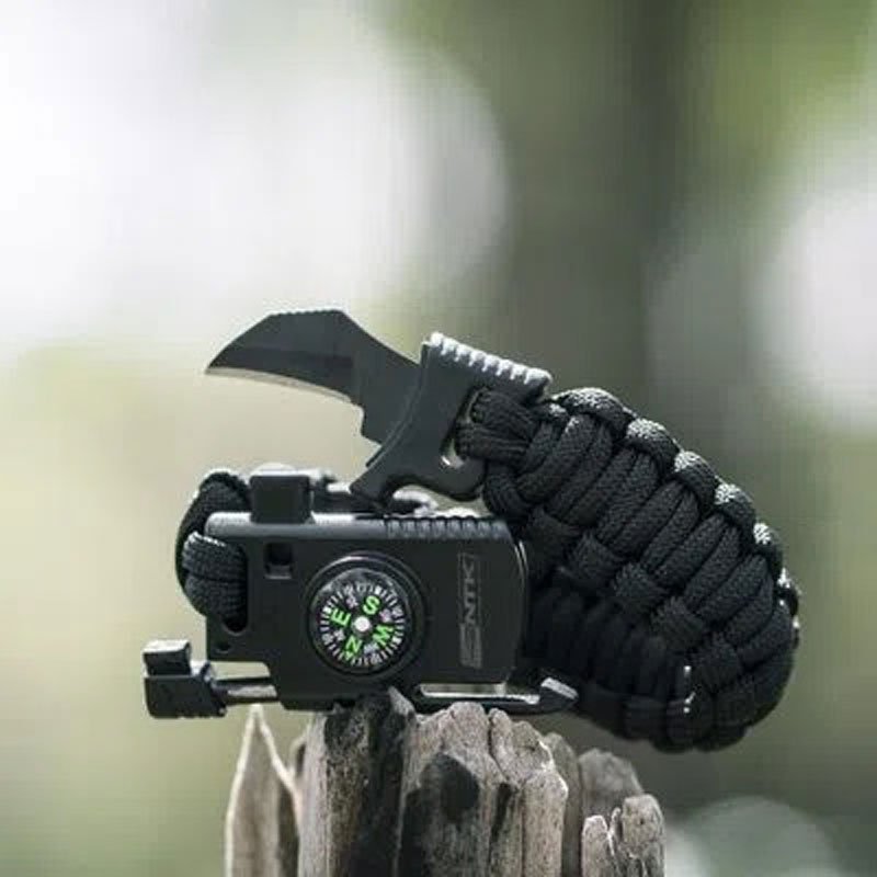 Pulseira Paracord Gac Ntk Tático Bússola Iniciador De Fogo - Imagem 3