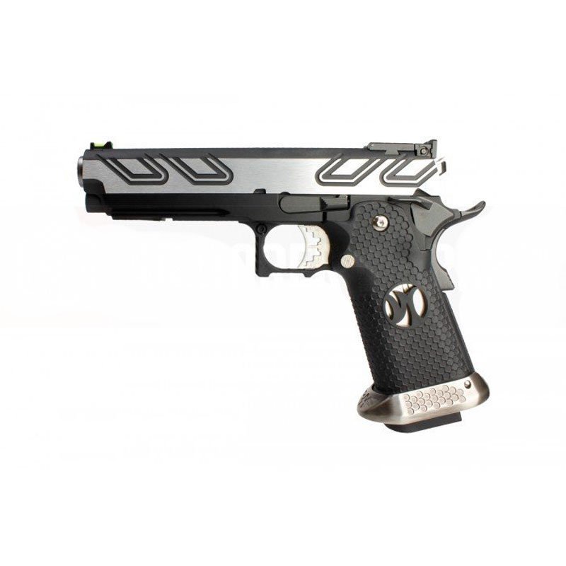 Pistola Armored Worrks Gbb HX HX2301 Slide Silver Frame Black
