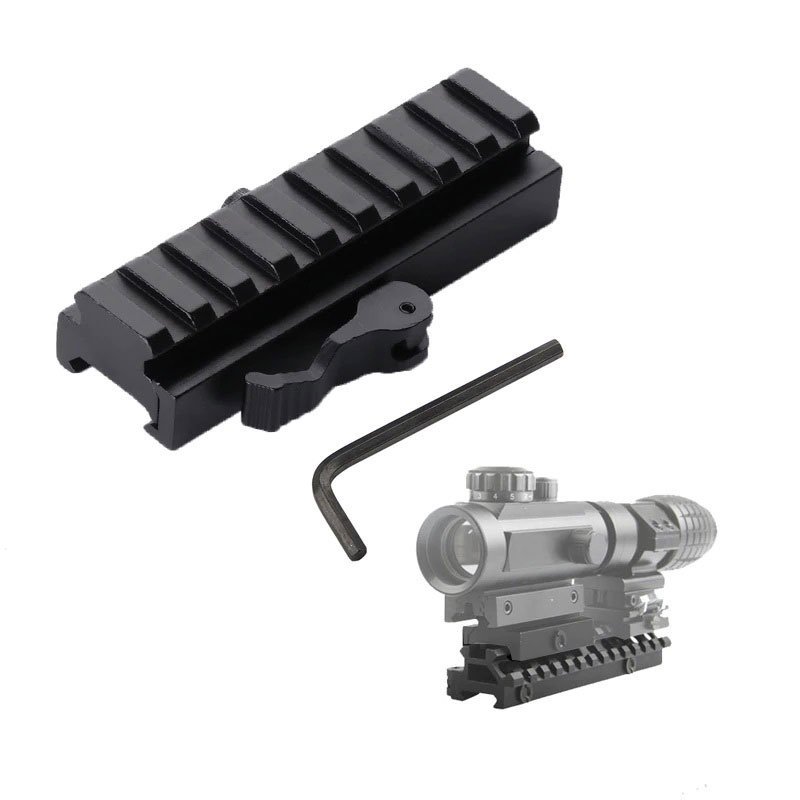 Suporte Elevador Trilho Qd Riser Escopo 9 Slots Aeg Airsoft - Imagem 3