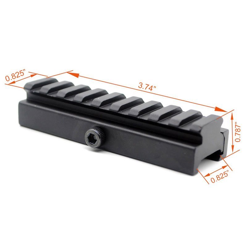 Suporte Elevador Trilho Qd Riser Escopo 9 Slots Aeg Airsoft - Imagem 4