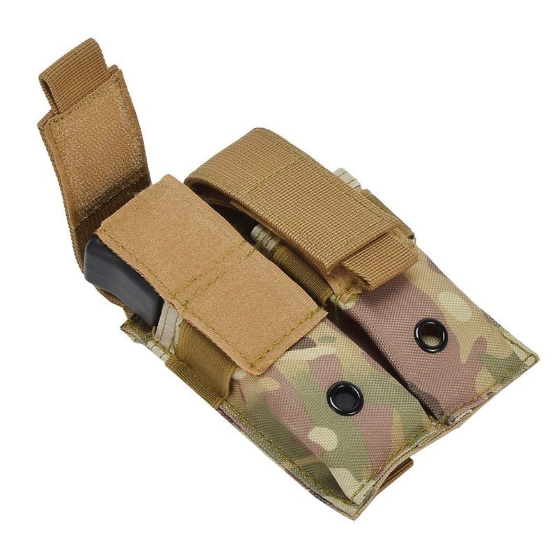Bolso Molle Duplo Magazine Pistola Multicam Colete Airsoft