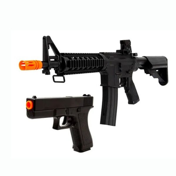 Kit Rifle M4a1 Pistola Airsoft Vigor V307 Spring Bbs+alvos - Imagem 2