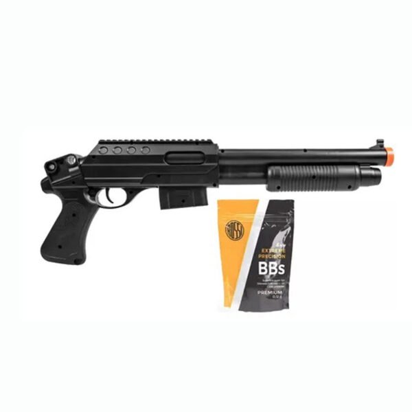 Airsoft Shotgun Pump Short De Mola 6 Mm Sping - Imagem 4