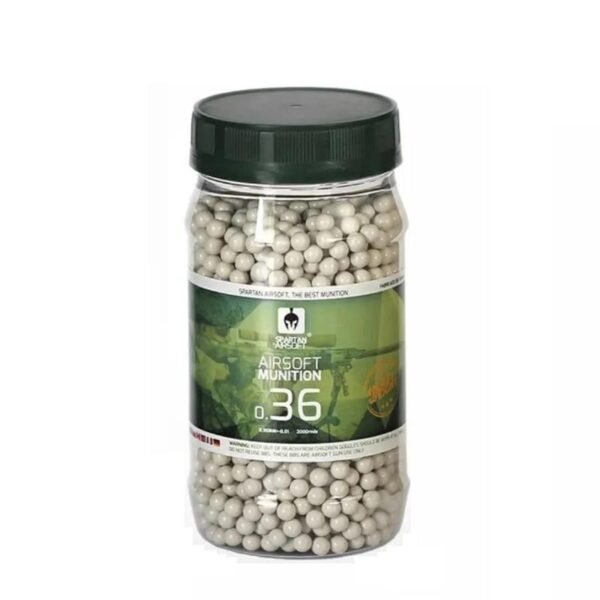 Bbs Spartan 0,36g Assalt Munition Airsoft 2000 Unidades