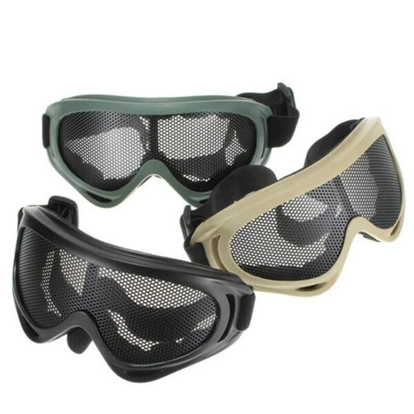 Óculos De Proteção Tático Com Tela Metálica Airsoft