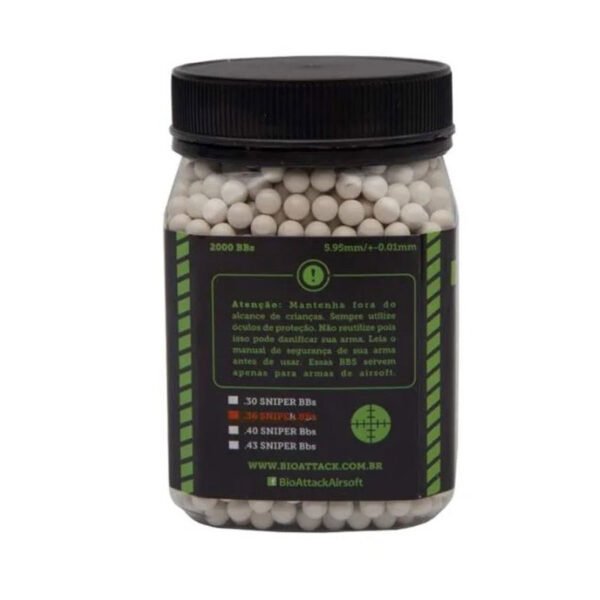 Bbs Sniper Munição Esfera Bio Attack Premium 2.000un - Imagem 3