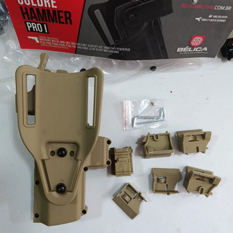 Coldre Pistola Hammer Pro1 Bélica Polimero Cintura Destro - Imagem 4