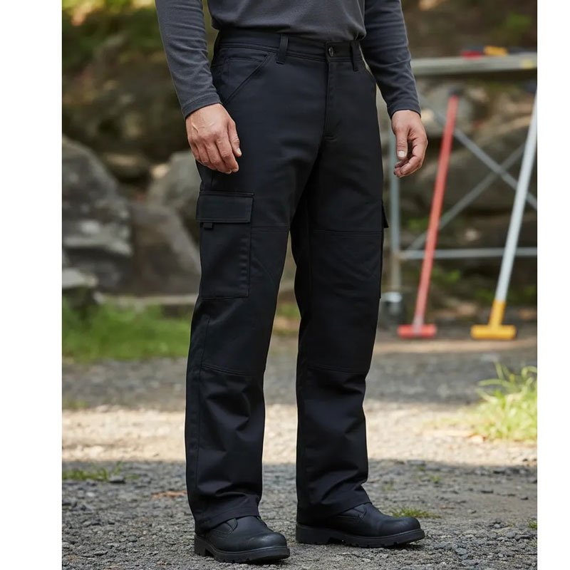 Calça Tática Masculina Rip Stop Preta 6 Bolsos Segurança