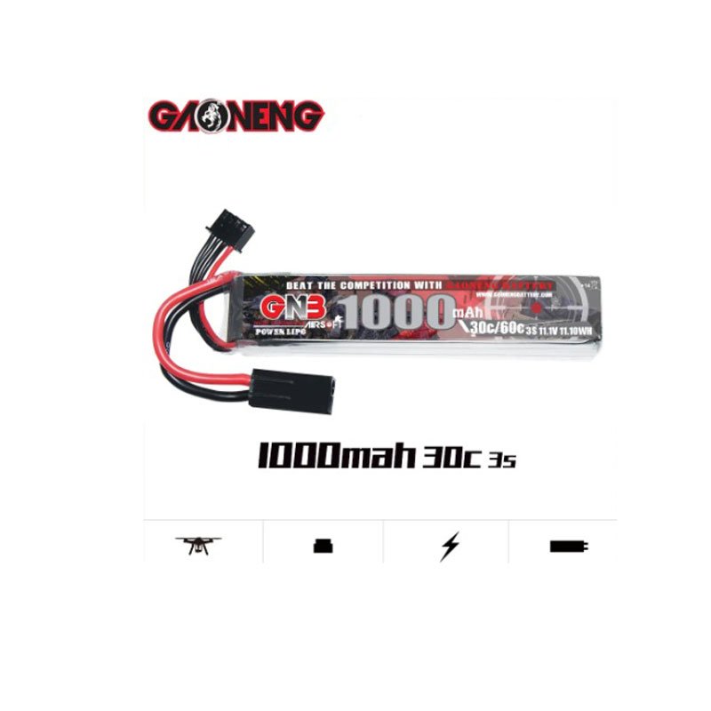 Bateria Lipo Aeg Rifle Airsoft 1100mah 3s 30c Gn3 Mine Tamya