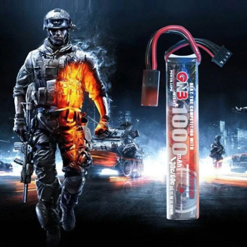 Bateria Lipo Aeg Rifle Airsoft 1100mah 3s 30c Gn3 Mine Tamya - Imagem 4