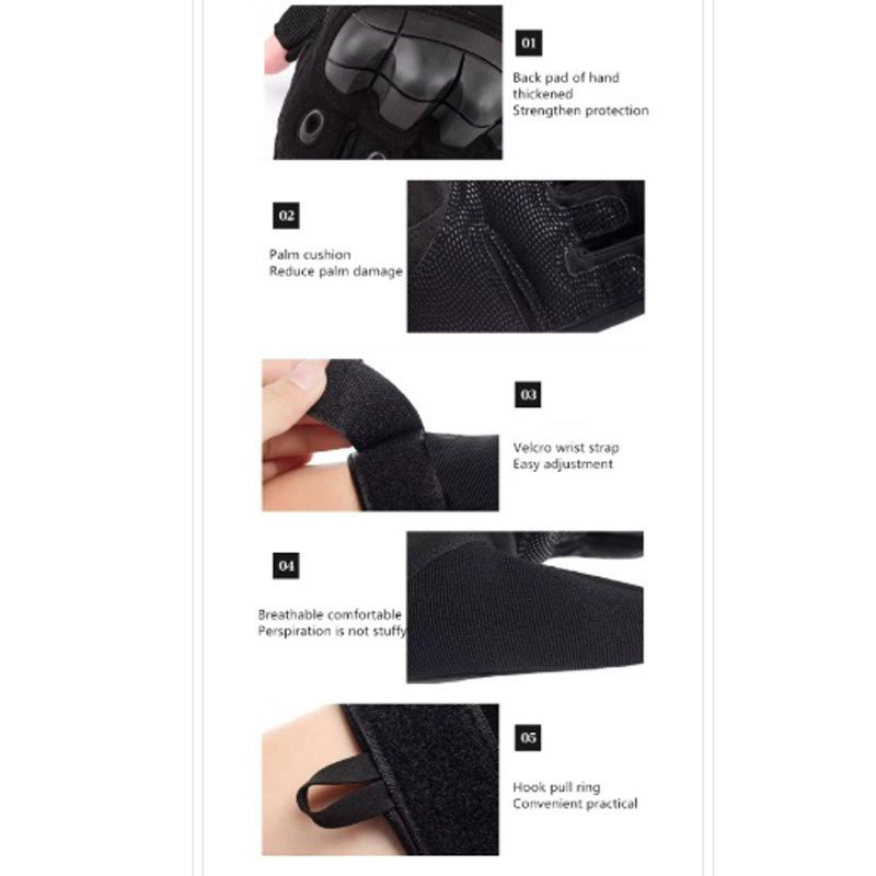 Luva Tatica Airsoft Paintball Meio Dedo Esportivo - Imagem 3