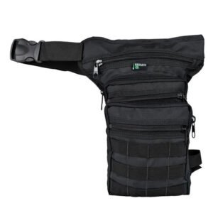 Pochete De Perna 5 Compartimentos Resgate Militar Preto M2