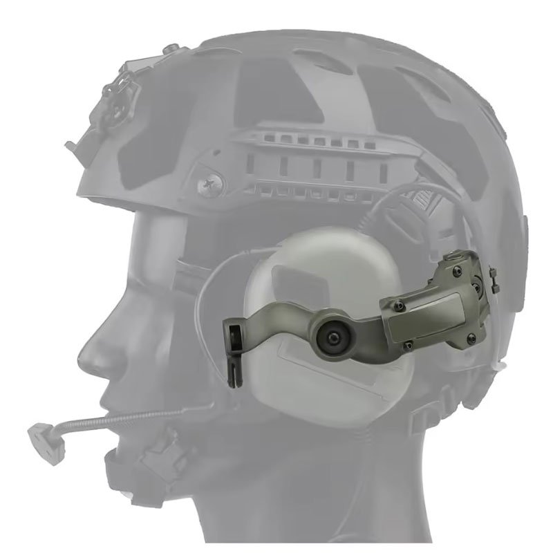 Suporte Capacete Fone Airsoft Militar Tático Verde - Imagem 3