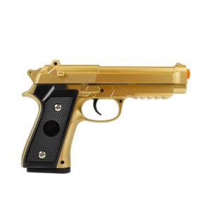 Pistola Airsoft Pt92 V22 Gold Spring Slide Dourada