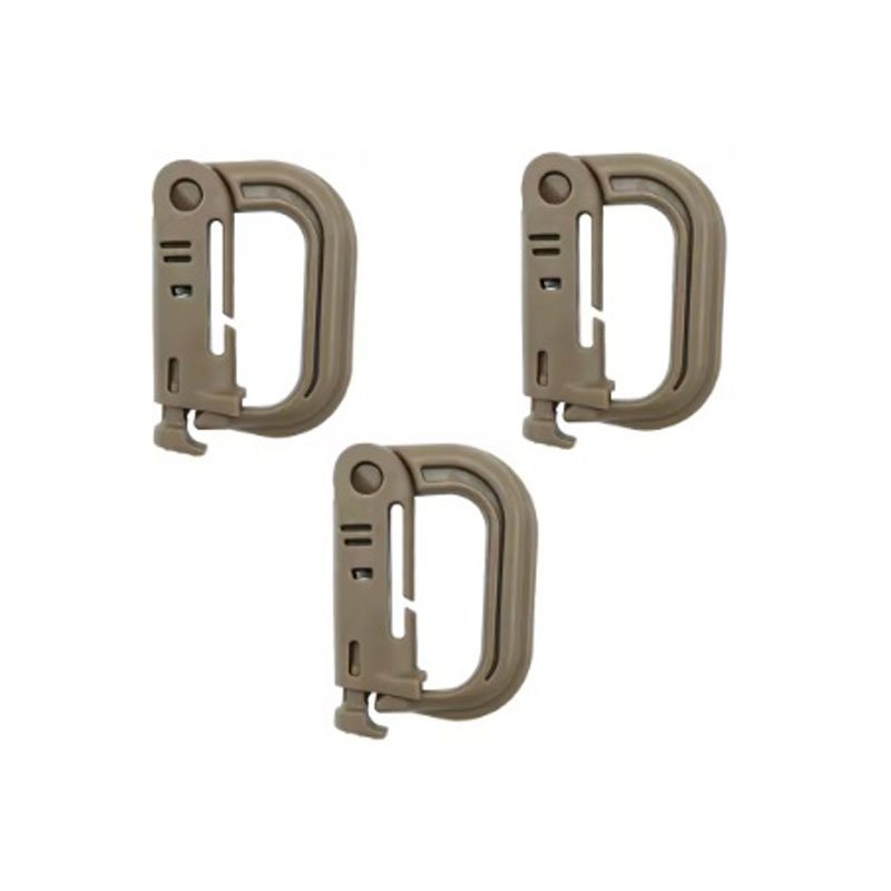 Mosquetão Anel Travamento Clipe Plástico Mochila Colete - Imagem 3