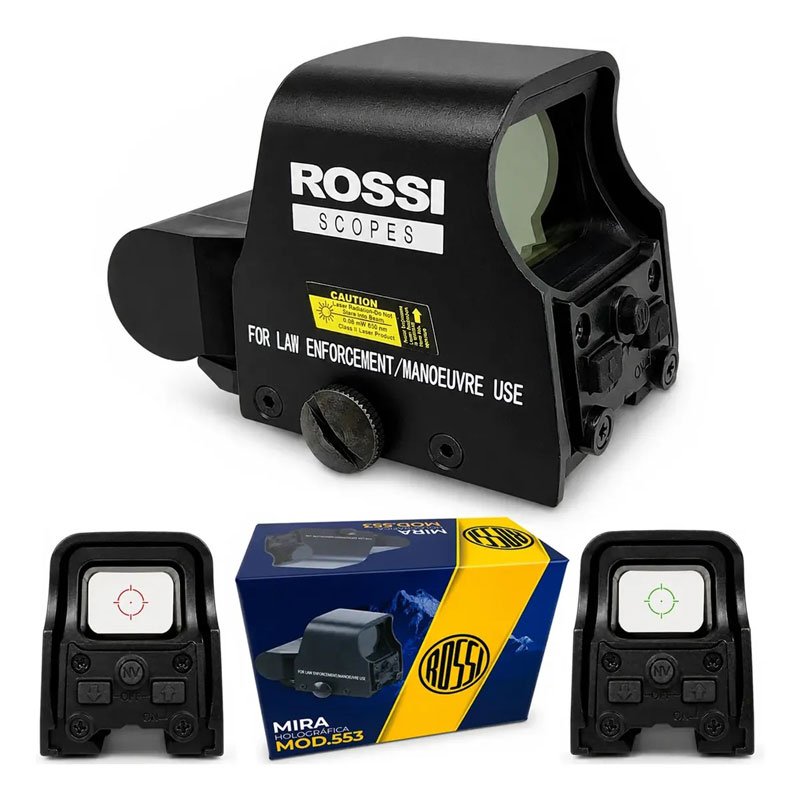Mira Holográfica Red Dot Rossi Mod. 553 Black p/ 22 mm - Imagem 3