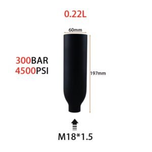 Cilindro Hpa Aluminio Scuba 300bar 4500psi 0.22l Airsoft