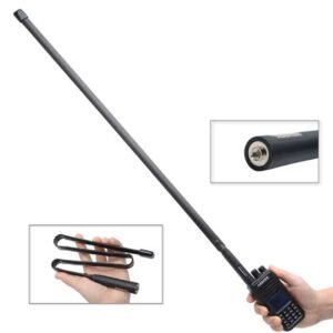 Antena Abbree Rádio Baofeng Com Pino Dobrável 108cm
