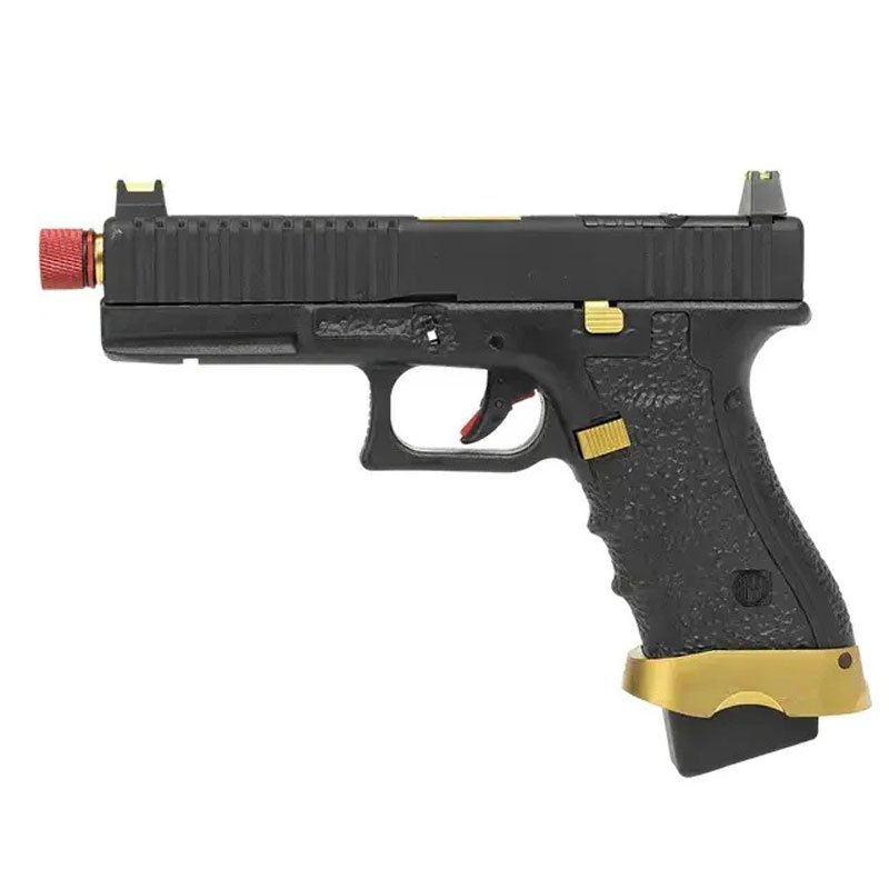 Pistola Airsoft Rossi Striker Gold Blowback Slide Metal 6mm - Imagem 3